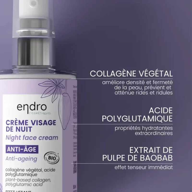 Crème de nuit régénérante au Collagène - Endro Cosmétiques – Image 5