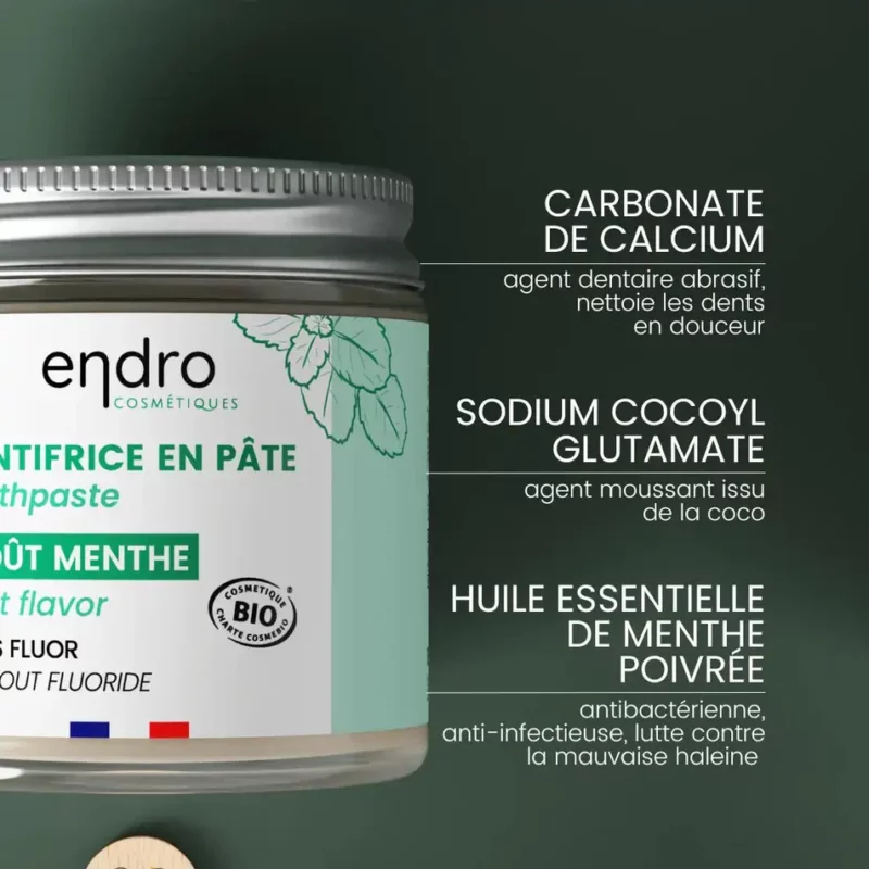 Dentifrice Menthe en pâte - Endro Cosmétiques – Image 4